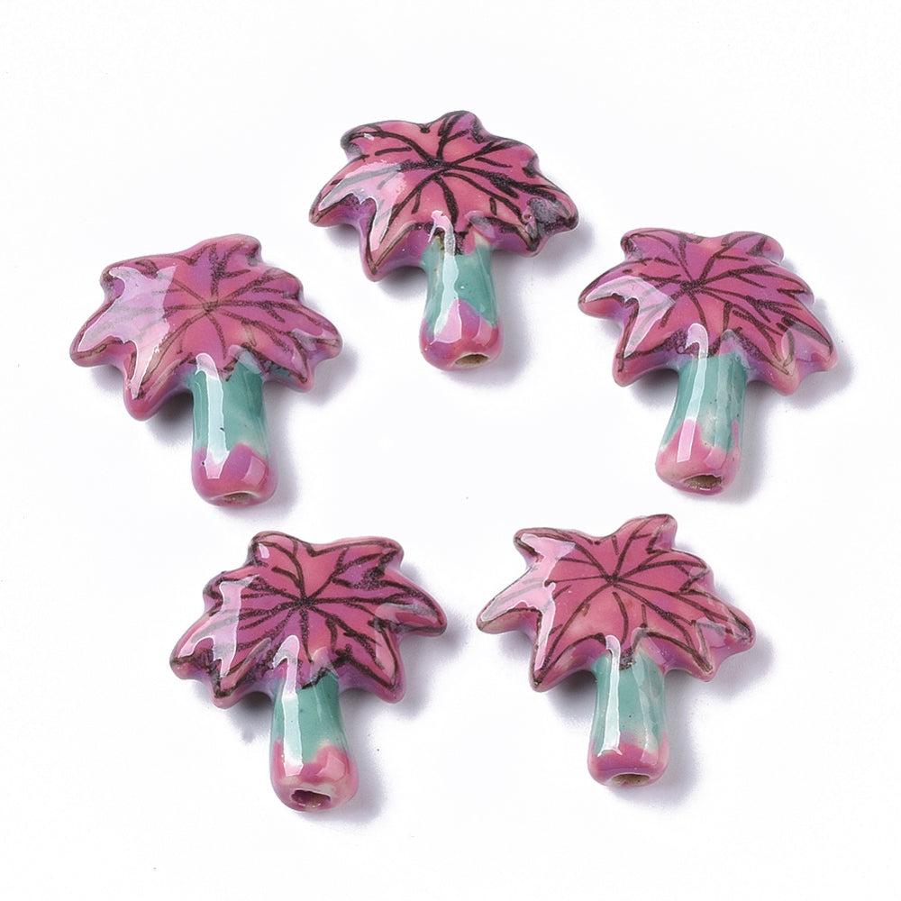 Palm tree - ceramic bead