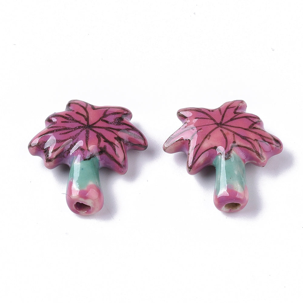 Palm tree - ceramic bead