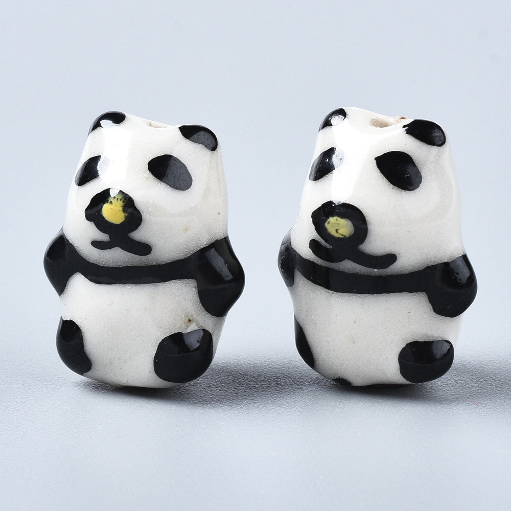Panda bear - ceramic bead