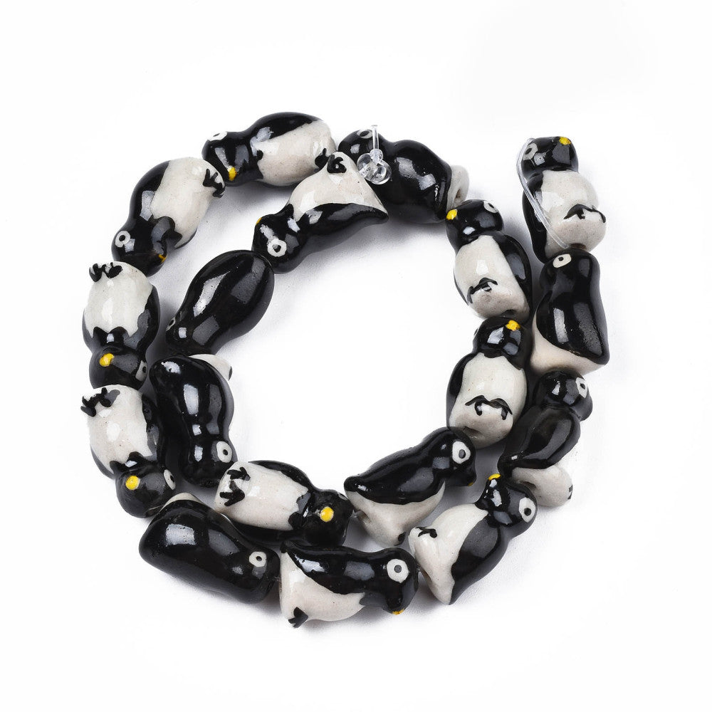 Penguin - ceramic bead