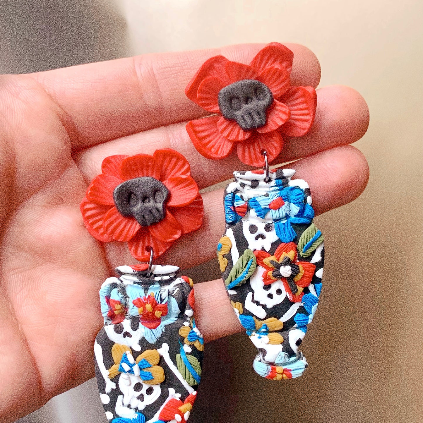 Skull vases - Earrings