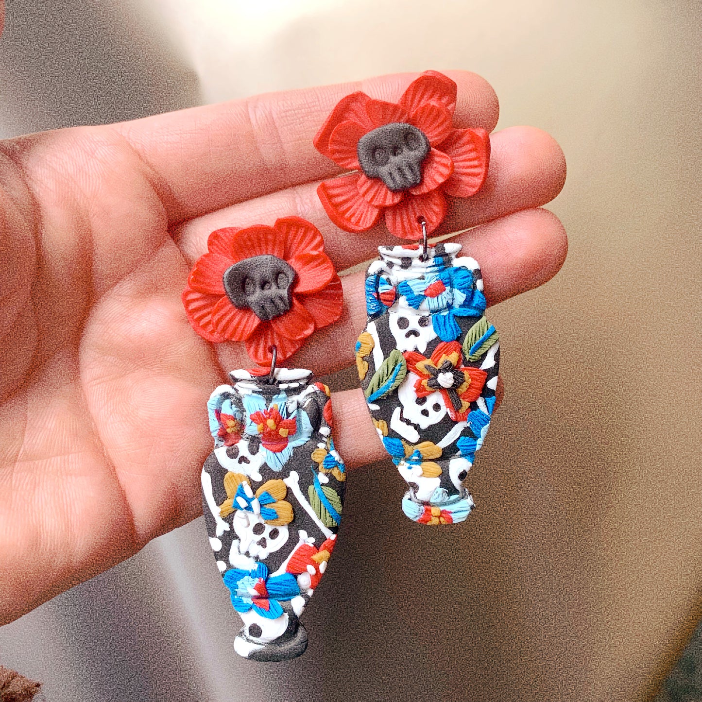 Skull vases - Earrings