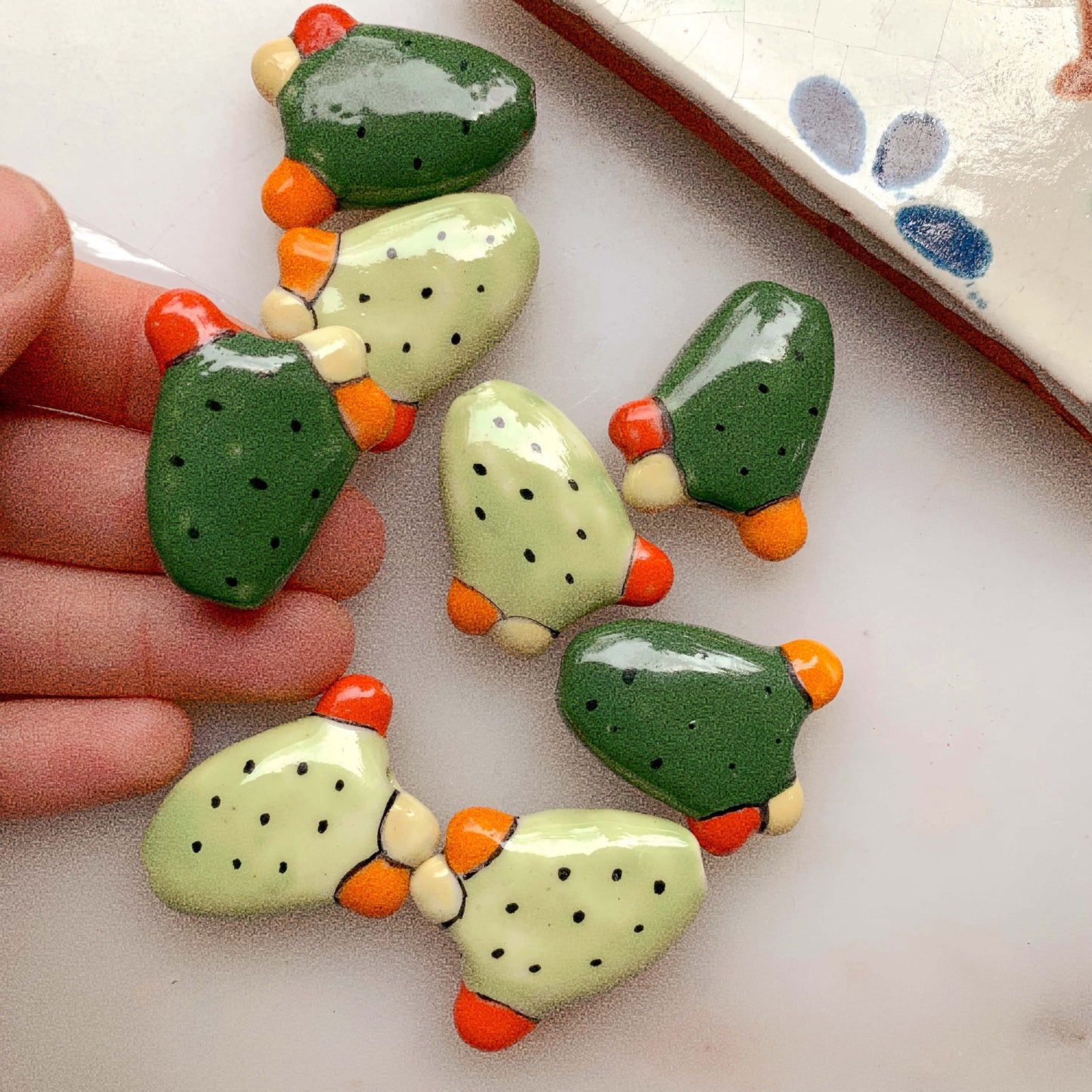 Cactus - ceramic bead