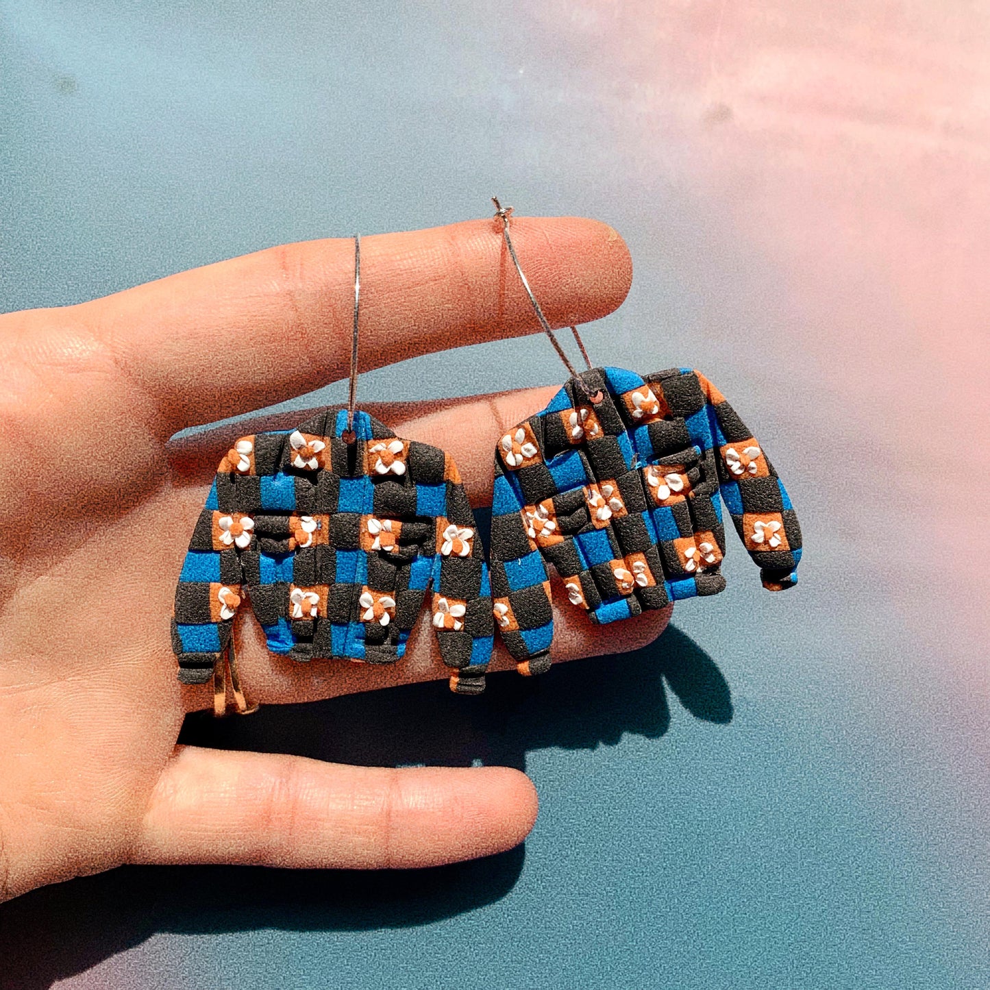 Checkerboard jackets - Earrings