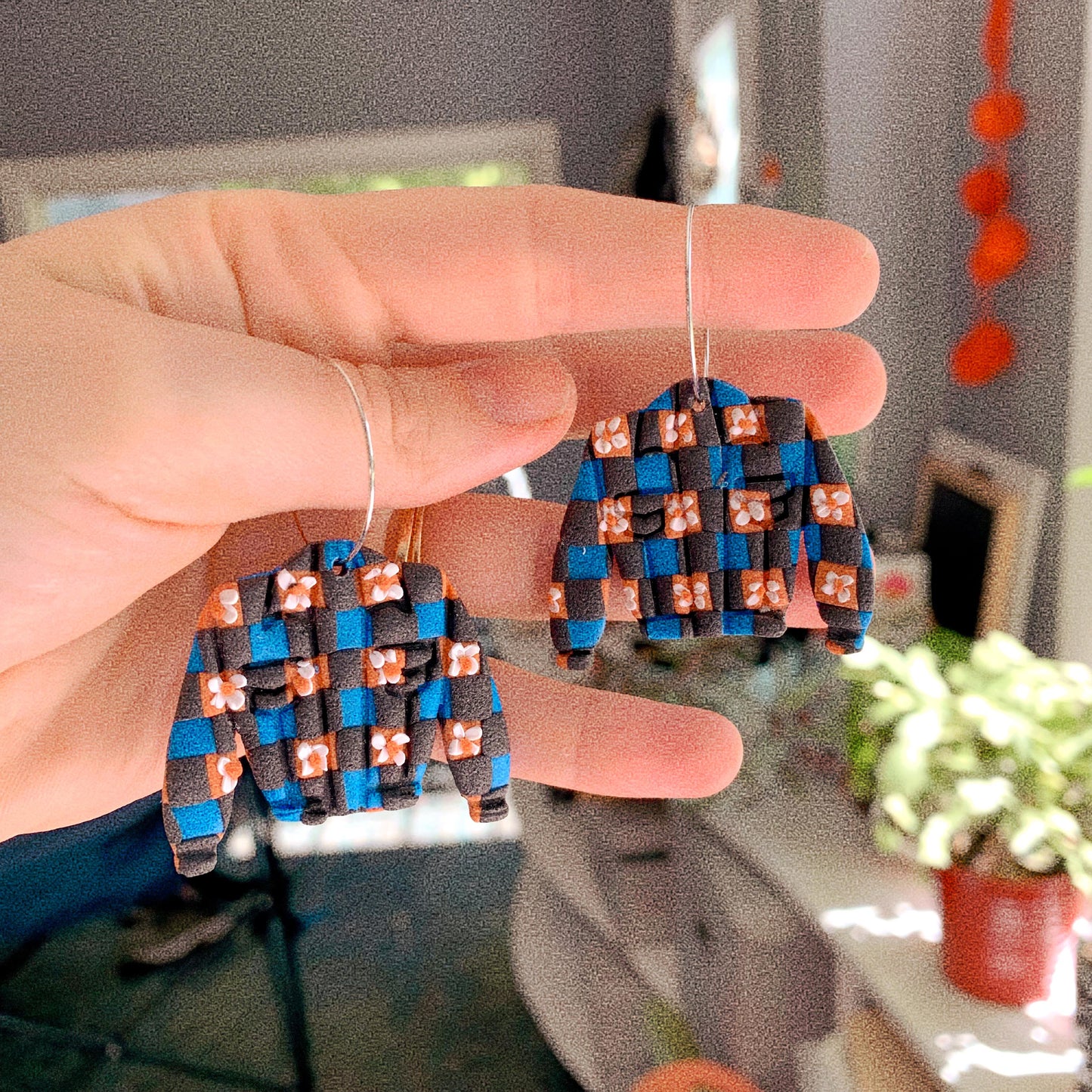 Checkerboard jackets - Earrings