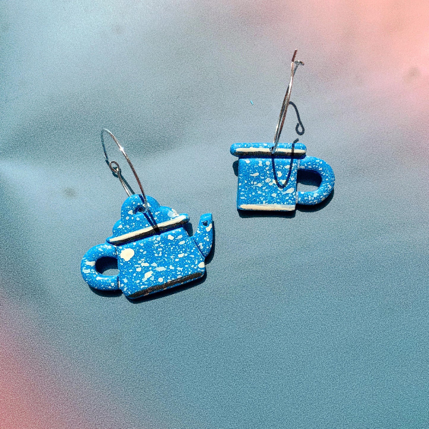 Blue tea set - Earrings