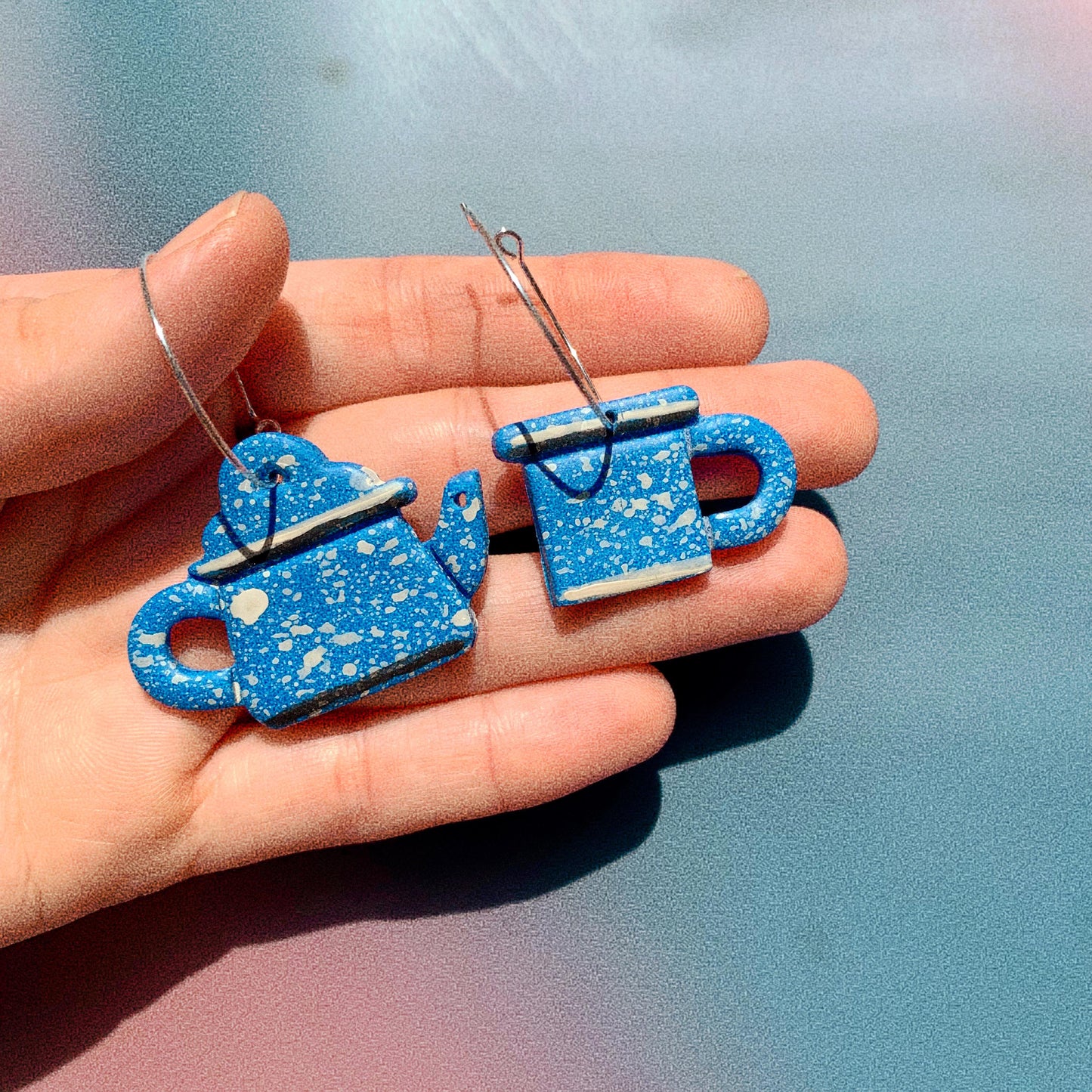 Blue tea set - Earrings