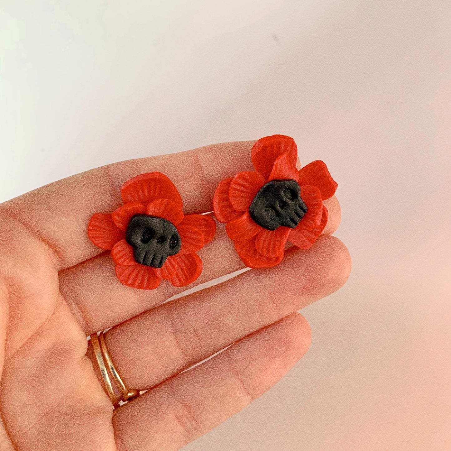 Flower Skull studs - Earrings