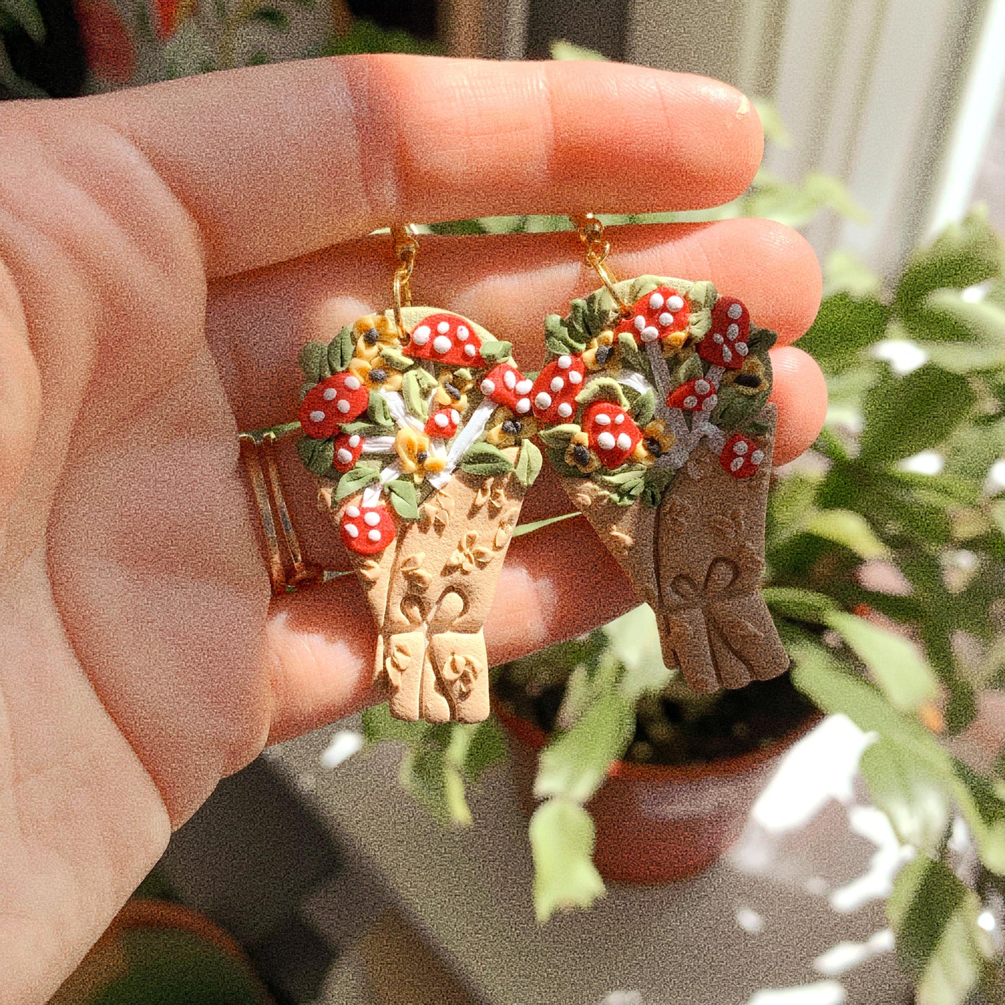 Mushroom bouquet - Earrings