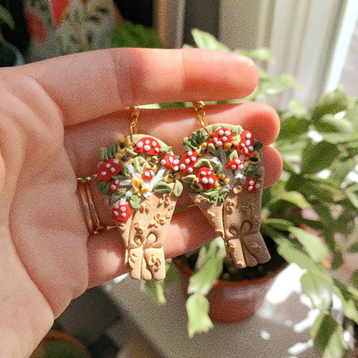 Mushroom bouquet - Earrings