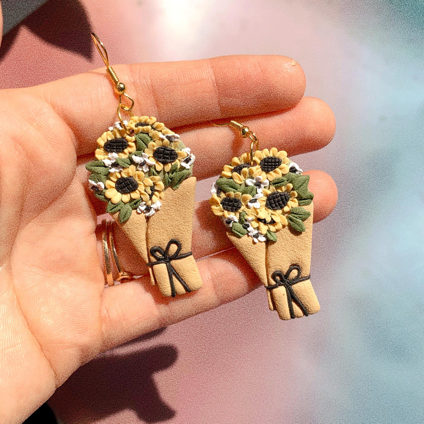Sunflowers bouquet - Earrings