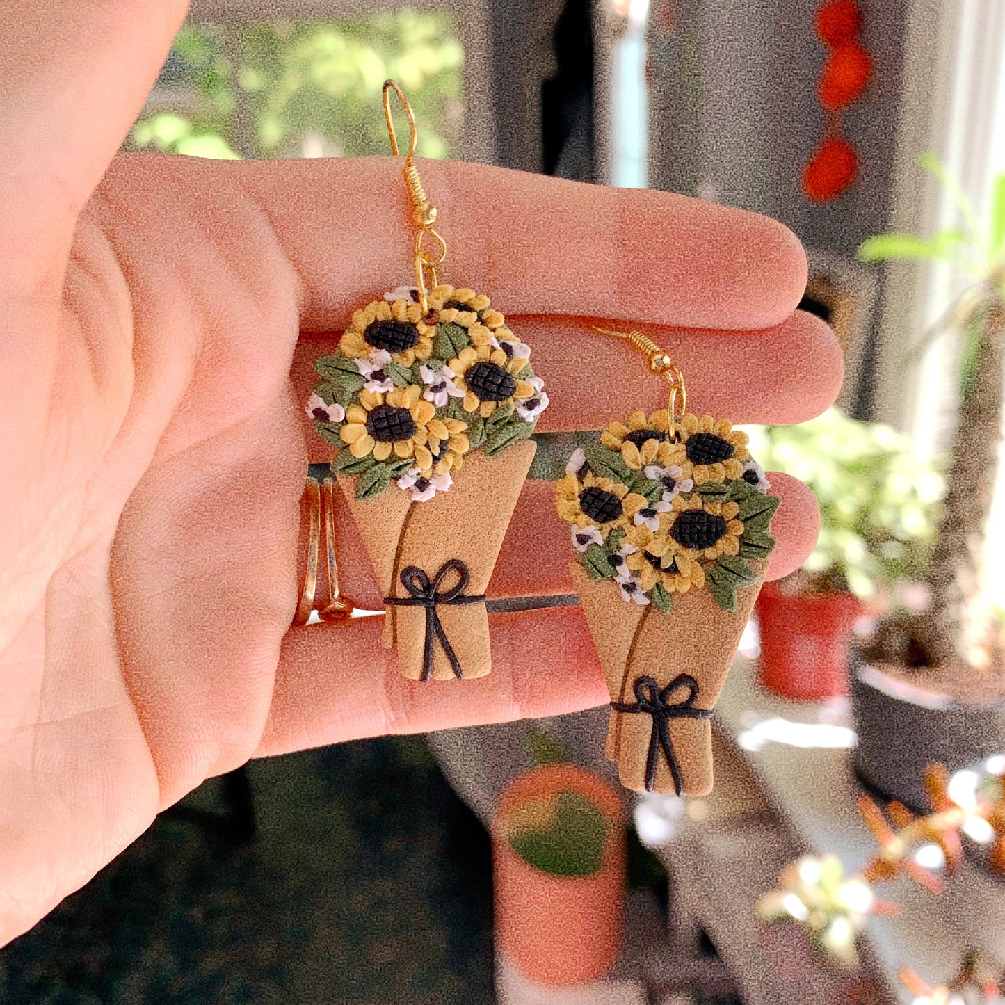 Sunflowers bouquet - Earrings