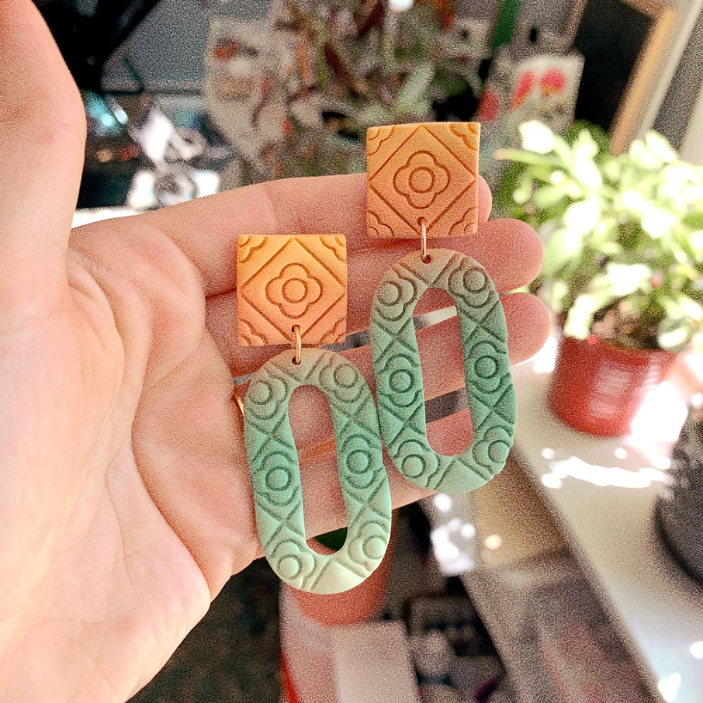 Ombré Mosaic #2 - Earrings