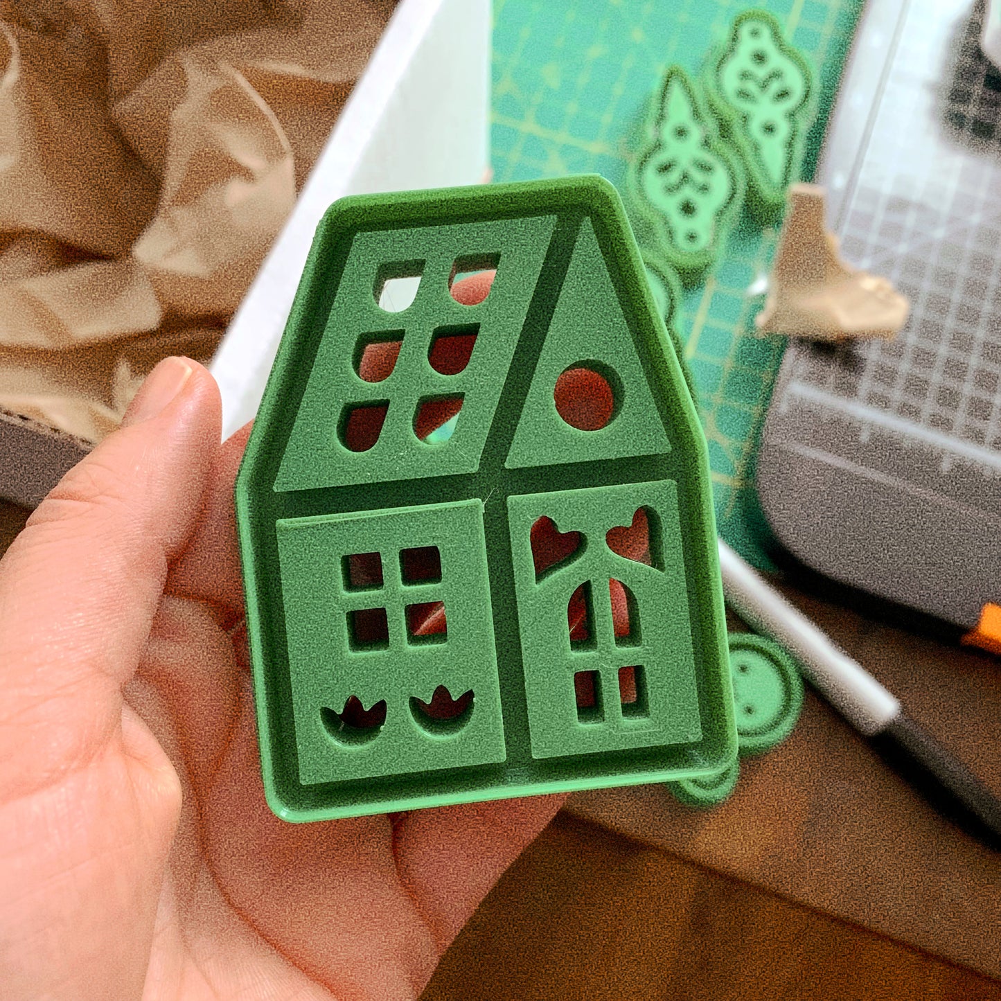 Folk House - ORNAMENT SIZE - Christmas Clay Cutter