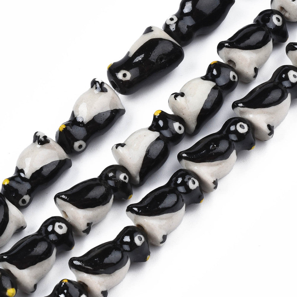 Penguin - ceramic bead