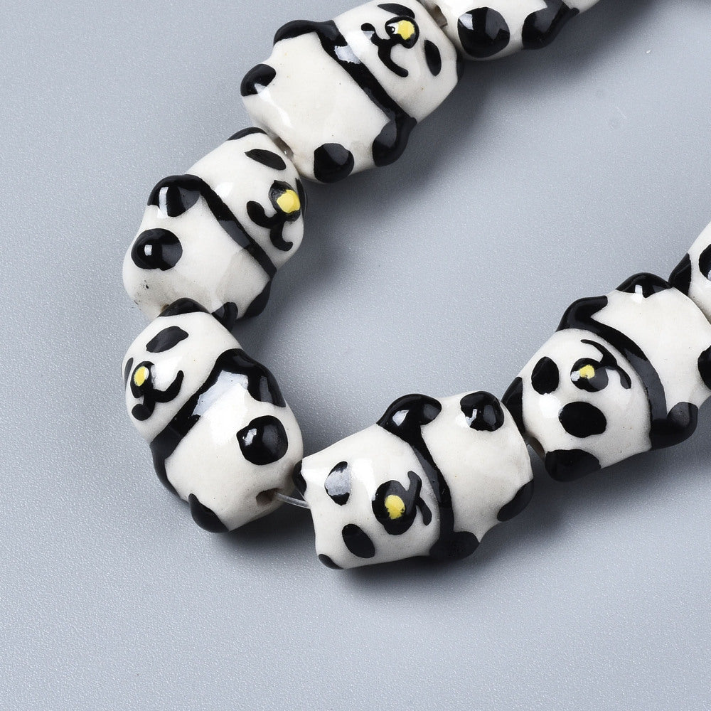 Panda bear - ceramic bead