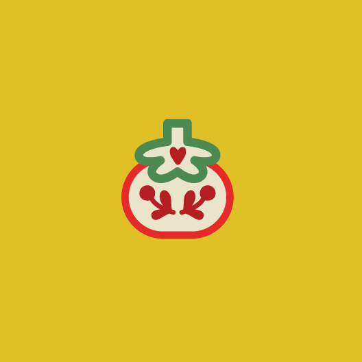 Folk tomato veggie