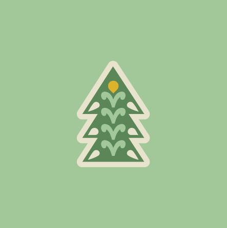 Folk Tree triangles - Christmas Clay Cutter