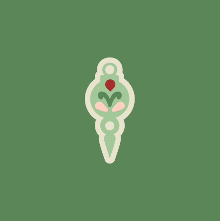 Folk ornament #1 - small - Christmas Clay Cutter
