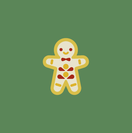 Folk mr Gingerbread -ORNAMENT SIZE - Christmas Clay Cutter