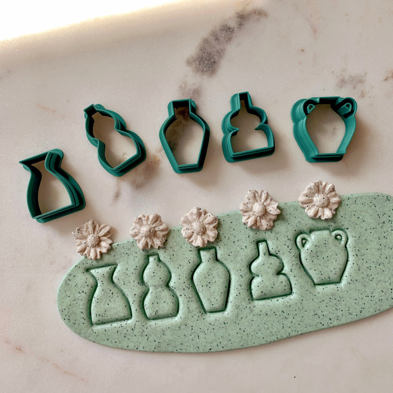 Set of ALL small vases - 6 Clay Cutters