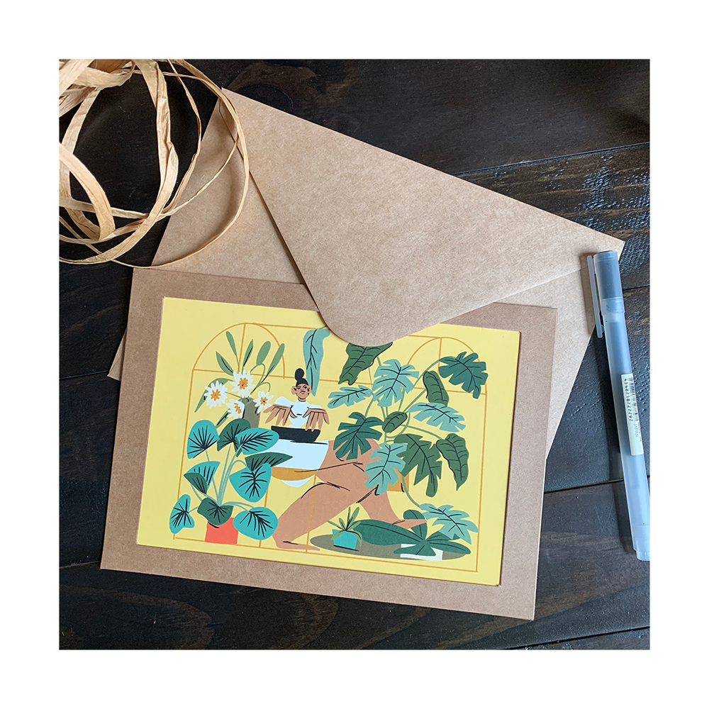 Working from home plants version - Framed greeting card!