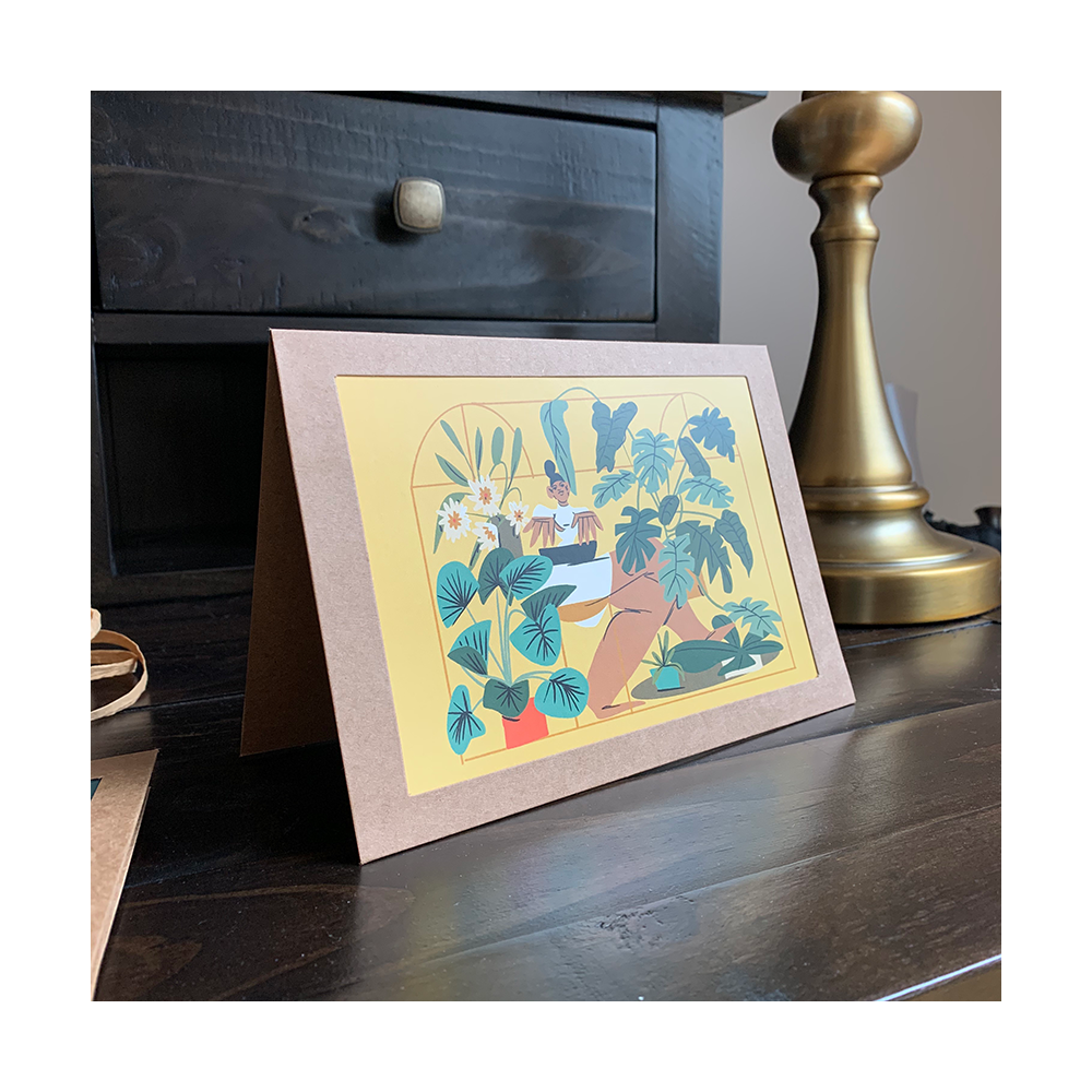 Working from home plants version - Framed greeting card!