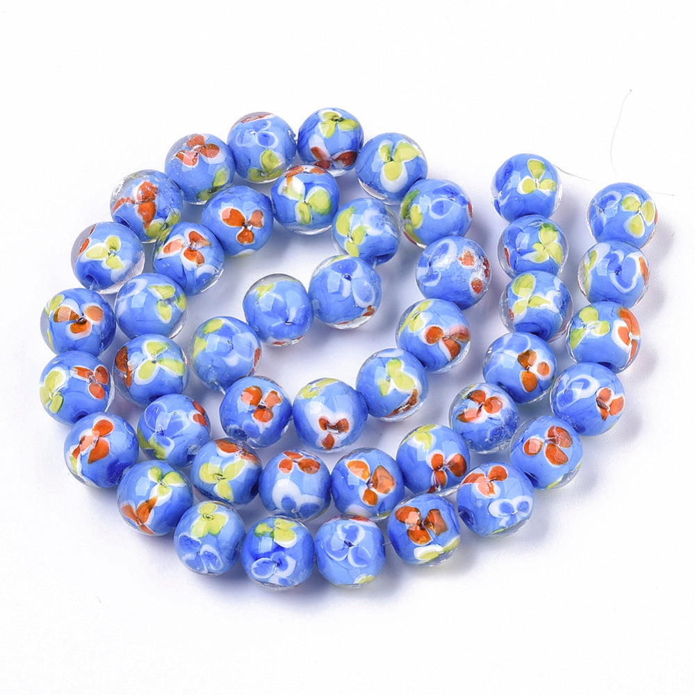 Inner flower blue - Glass beads