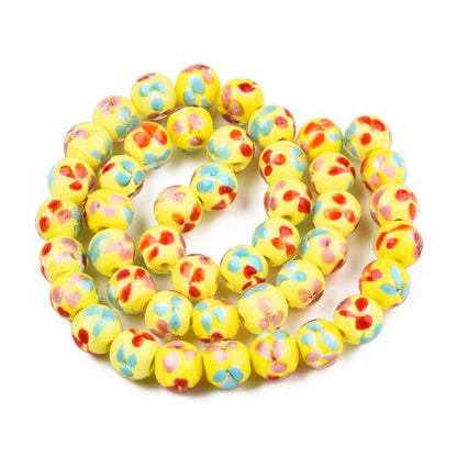Inner flower yellow - Glass beads