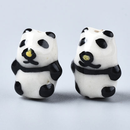 Panda bear - ceramic bead