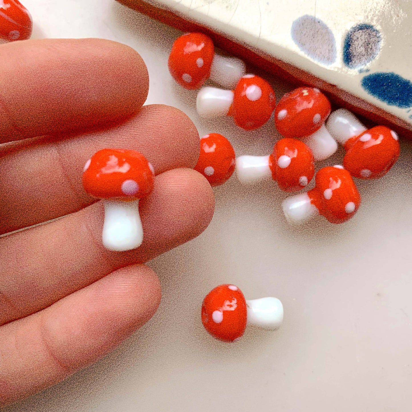 Red Mushroom - glass bead