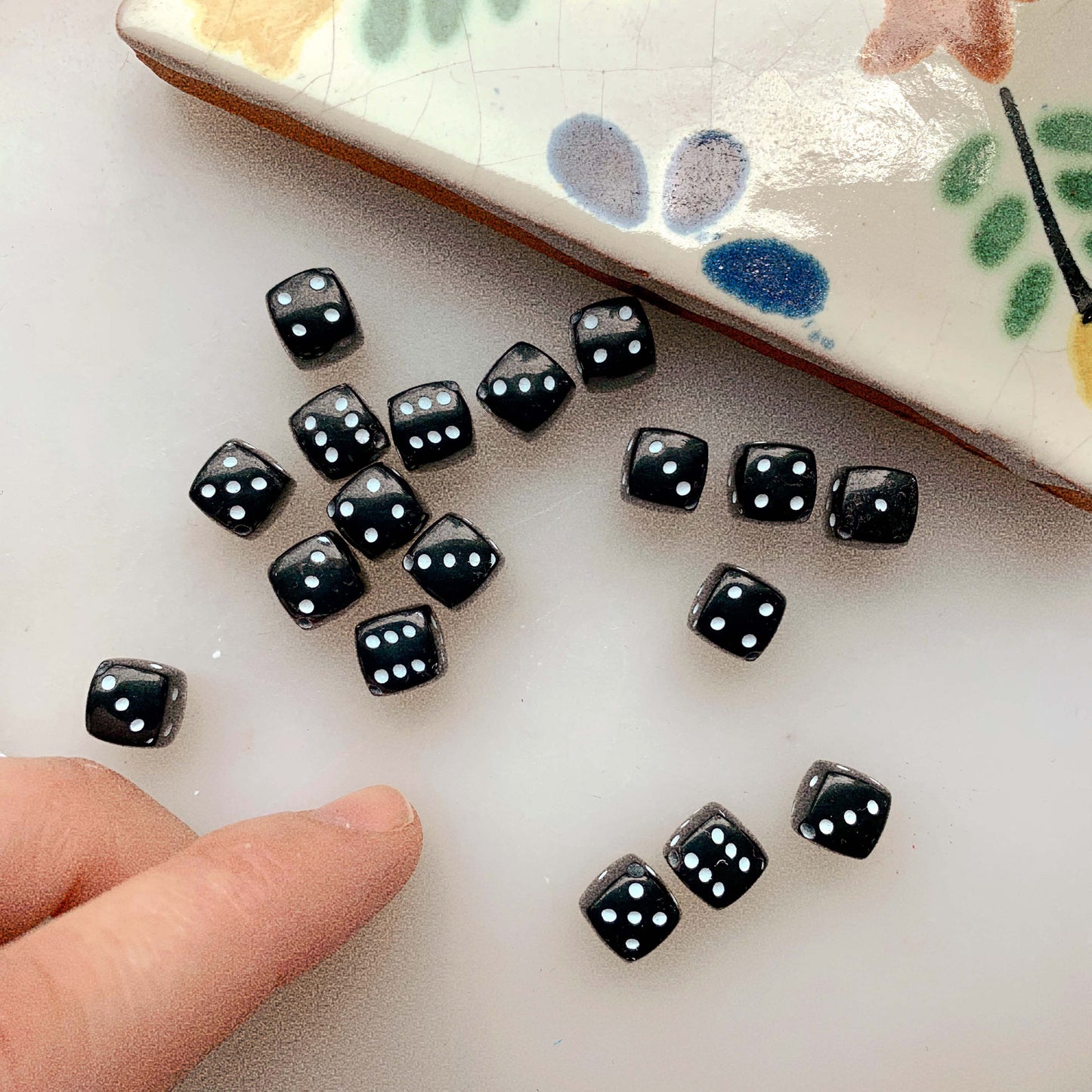 Black dices - bead