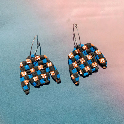 Checkerboard jackets - Earrings