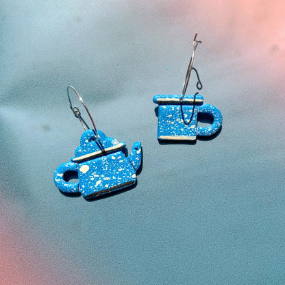 Blue tea set - Earrings