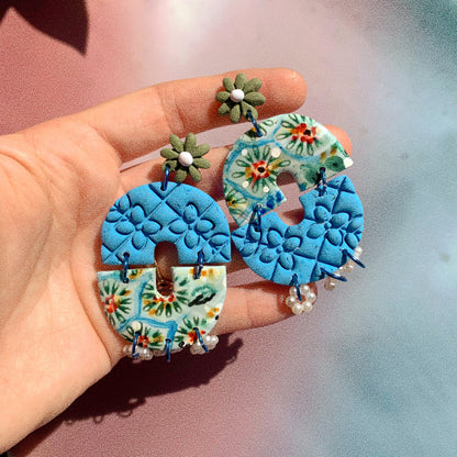 Painted mosaics - Earrings
