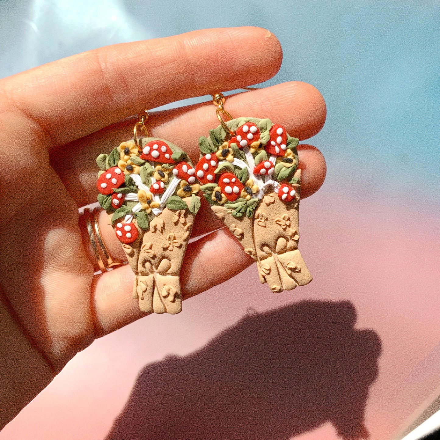 Mushroom bouquet - Earrings