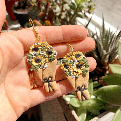 Sunflowers bouquet - Earrings