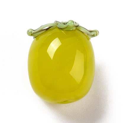 Persimmon, Olive - glass bead