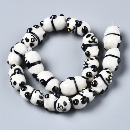 Panda bear - ceramic bead