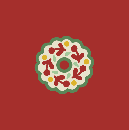 Folk big Wreath - Christmas Clay Cutter