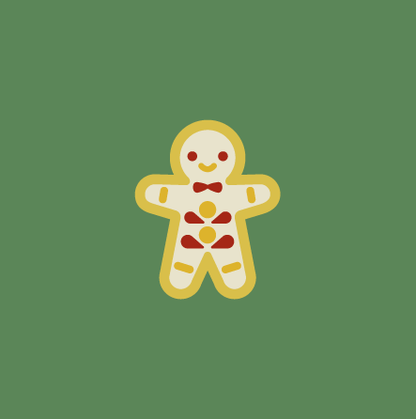 Folk mr Gingerbread -ORNAMENT SIZE - Christmas Clay Cutter