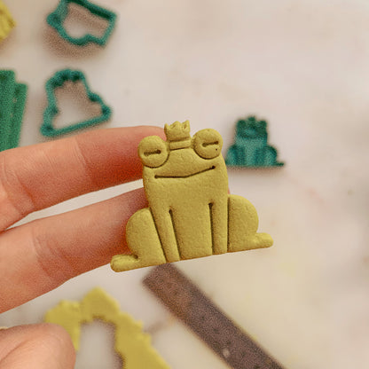 King Frog Set - clay cutter + embossing shape