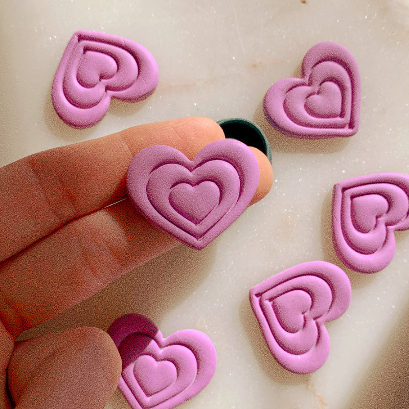 60's Heart small - Clay Cutter