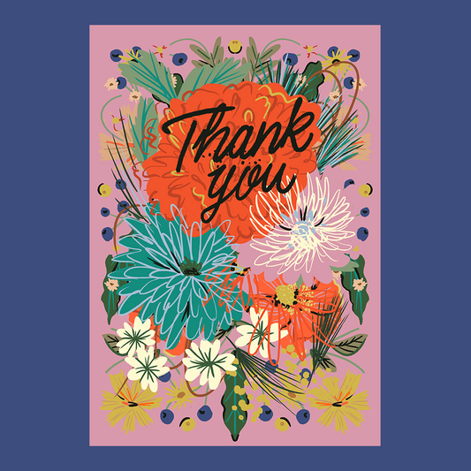 Thank you - Folded Framed greeting card!